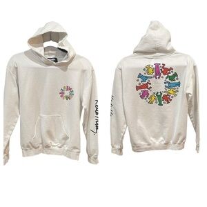 RSQ Keith Haring Graphic Hoodie Sweatshirt Men’s SZ S White